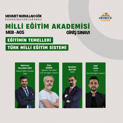 2025 MEB-AGS EĞİTİMİN TEMELLERİ- TÜRK MİLLİ EĞİTİM SİSTEMİ TEK DERS
