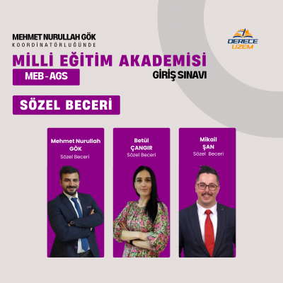 2025 MEB- AGS SÖZEL BECERİ TEK DERS PROGRAMI